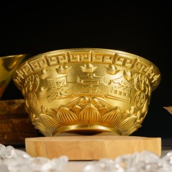 福海黄金聚宝盆 (大) Fuhai Golden Treasure Bowl (Big)