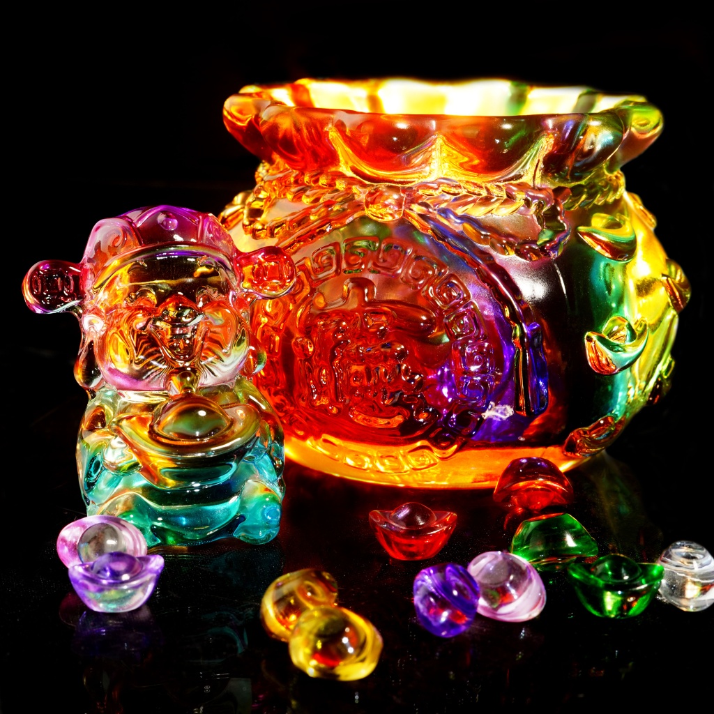 七彩财禄聚宝盆COLORFUL FORTUNE TREASURE BOWL